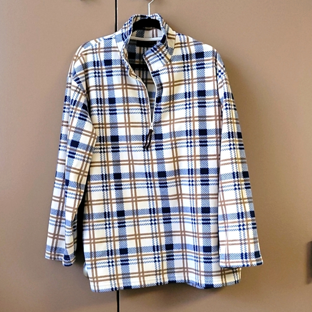 Vintage Style Oleg Cassini 1/4 Zip Sweater XL